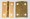 1 x 1-1/2 Brass Plated Butt Hinge