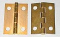 1 x 1-1/2 Brass Plated Butt Hinge