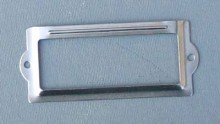 Nickel 3 1/2 x  1 1/2 card/label holder