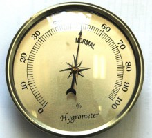 3 1/2 (90mm) Gold Hygrometer Insert/Fit Up