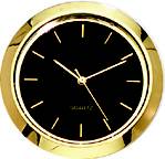 Black Face Marker 1 7/16 (36mm) Glass Lens Clock Insert/Fit Up