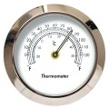 White 1 7/16" (36mm) "Shower Proof" Miniature Quartz Clock Thermometers