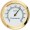 1 7/16" (36mm) White Mini Hygrometer Insert/Fit Up
