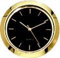 Black Face Marker 1 7/16 (36mm) Glass Lens Clock Insert/Fit Up