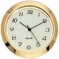 Ivory Face Arabic 1-7/16 (36mm) Glass Lens Clock Insert/Fit Up