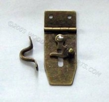 Antique Brass Hasp with Swing Latch