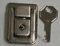 Box Lid Latch/Catch With Keyed Lock Nickel Hidden Hole