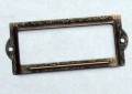 Card/Label Holder 3-1/2x1-1/2 Antique Brass Plated