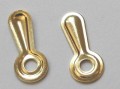 Brass Plated Ridged Turn Buttons 3/4 inch