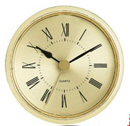 2 1/2 Inch gold face roman clock fit up