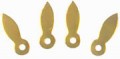 1 Inch Flat Spear Turn Button Brass Plated