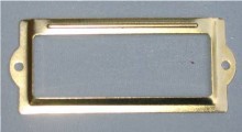 Brass 3 1/2 x 1 1/2 card/label holder
