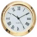 White Face Roman 1-7/16 (36mm) Glass Lens Clock Insert/Fit Up