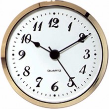 2-3/4 White face Arabic Clock Fit Up