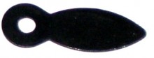 1 Inch Flat Spear Turn Button Black Plated