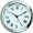 Chrome Bezel 1-7/16 (36mm) White Face Roman Clock Fit-Up