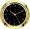 Black Face Marker 1 7/16 (36mm) Glass Lens Clock Insert/Fit Up