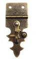 Fancy Antique Brass Hasp with Swing Latch