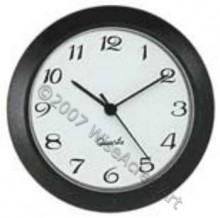 White face arabic Matte Black Bezel 1-7/16 (36mm) Clock Fit-Up Insert