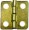 1/2x1/2 Brass Plated Hinge