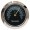 Black 1 7/16" (36mm) "Shower Proof" Miniature Quartz Clock Thermometers