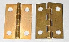 1 x 1-1/2 Brass Plated Butt Hinge
